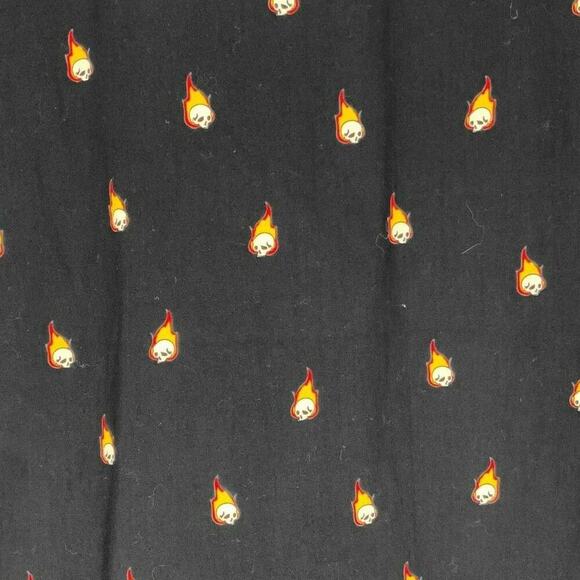 Molokai Surf Co Shirt Men L Short Sleeve Chest Pocket Fireball Flaming Skull NWT - Picture 8 of 9